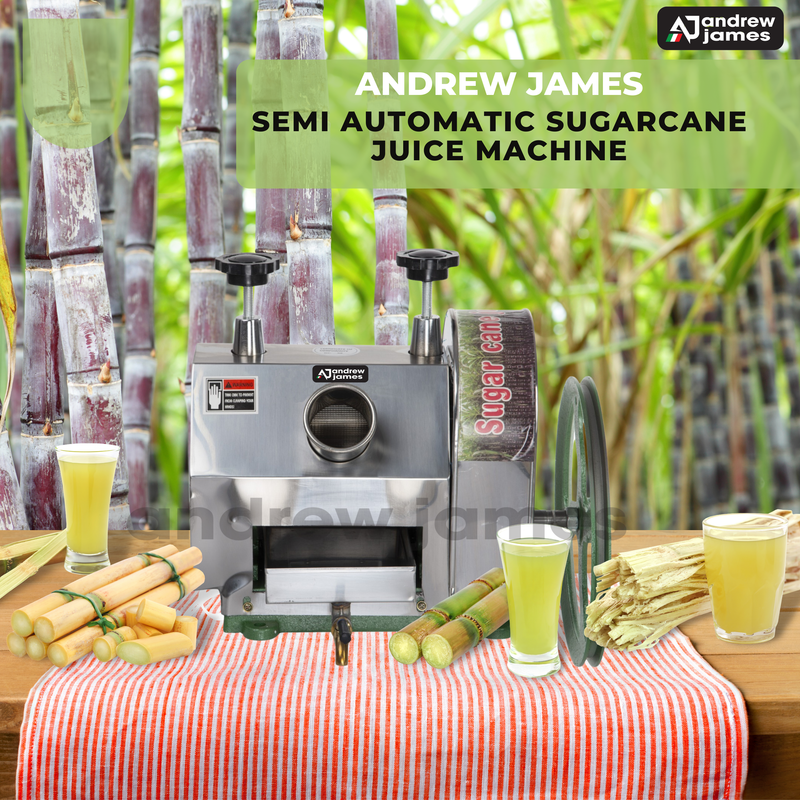 ANDREW JAMES MANUAL STAINLESS STEEL SUGARCANE JUICE MACHINE 