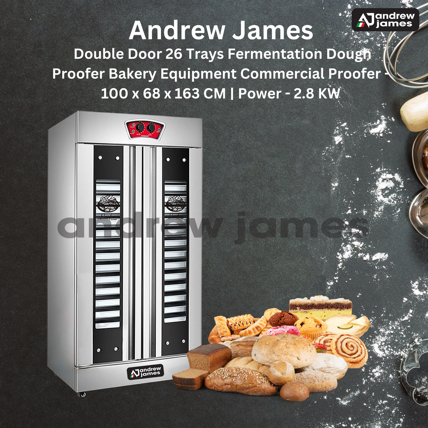 andrew james PROOFER CHAMBER DOUBLE 26 TRAYS BAKERY PROOFER