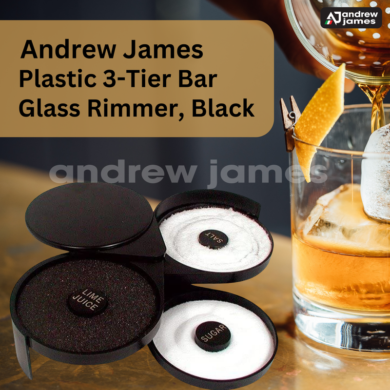 Bar RIMMER Glass Rimmer for Margarita and Cocktail, Bartender Tool,Salt Box Spice Container
