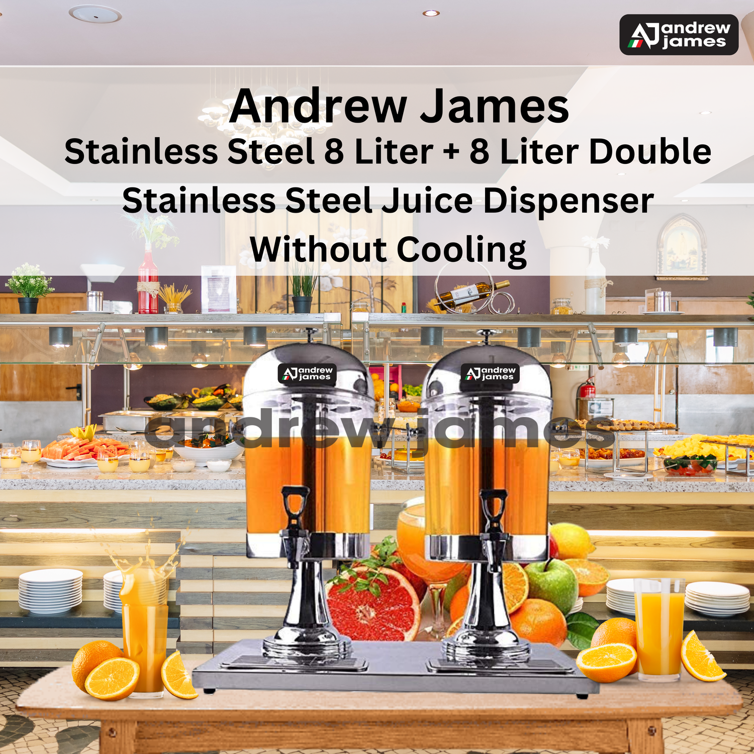 DOUBLE JUICE DISPENSER 8+8 LTR
