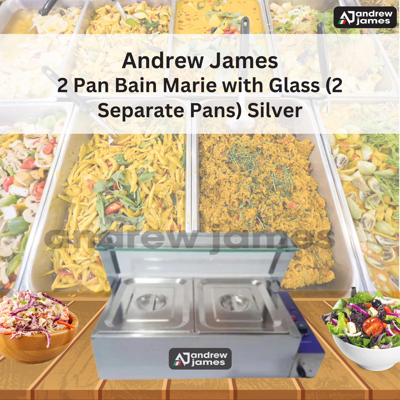 GLASS BAIN MARIE 1/2 2 PANS
