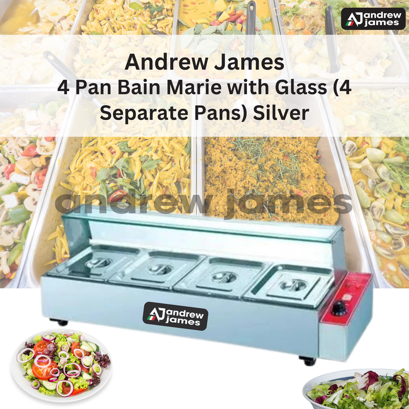 GLASS BAIN MARIE 1/2 4 PANS
