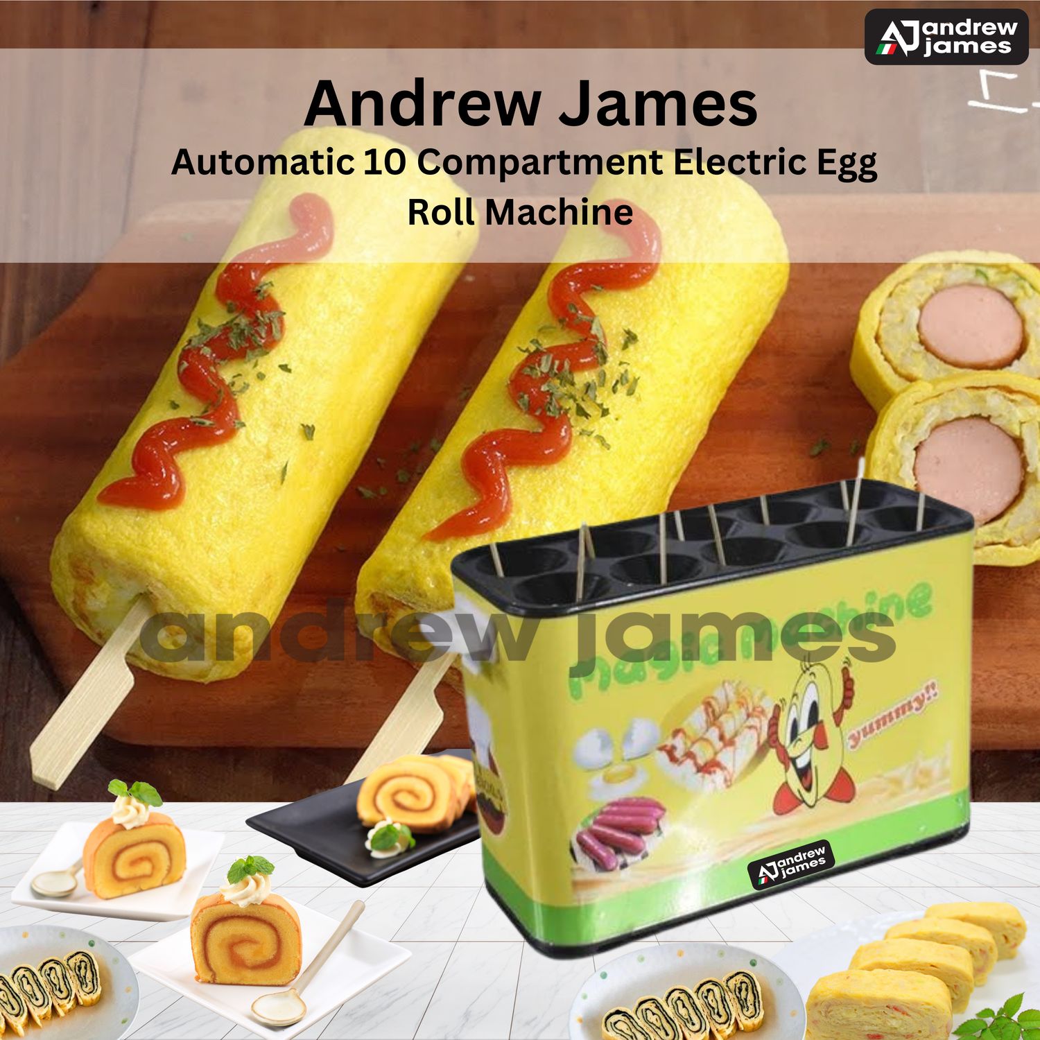 Automatic 10 Compartment Electric Egg Roll Machine