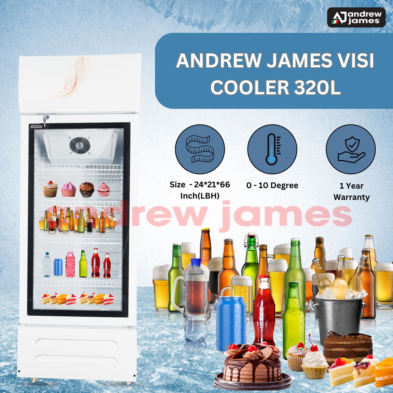 Andrew James Visi Cooler 320Ltr