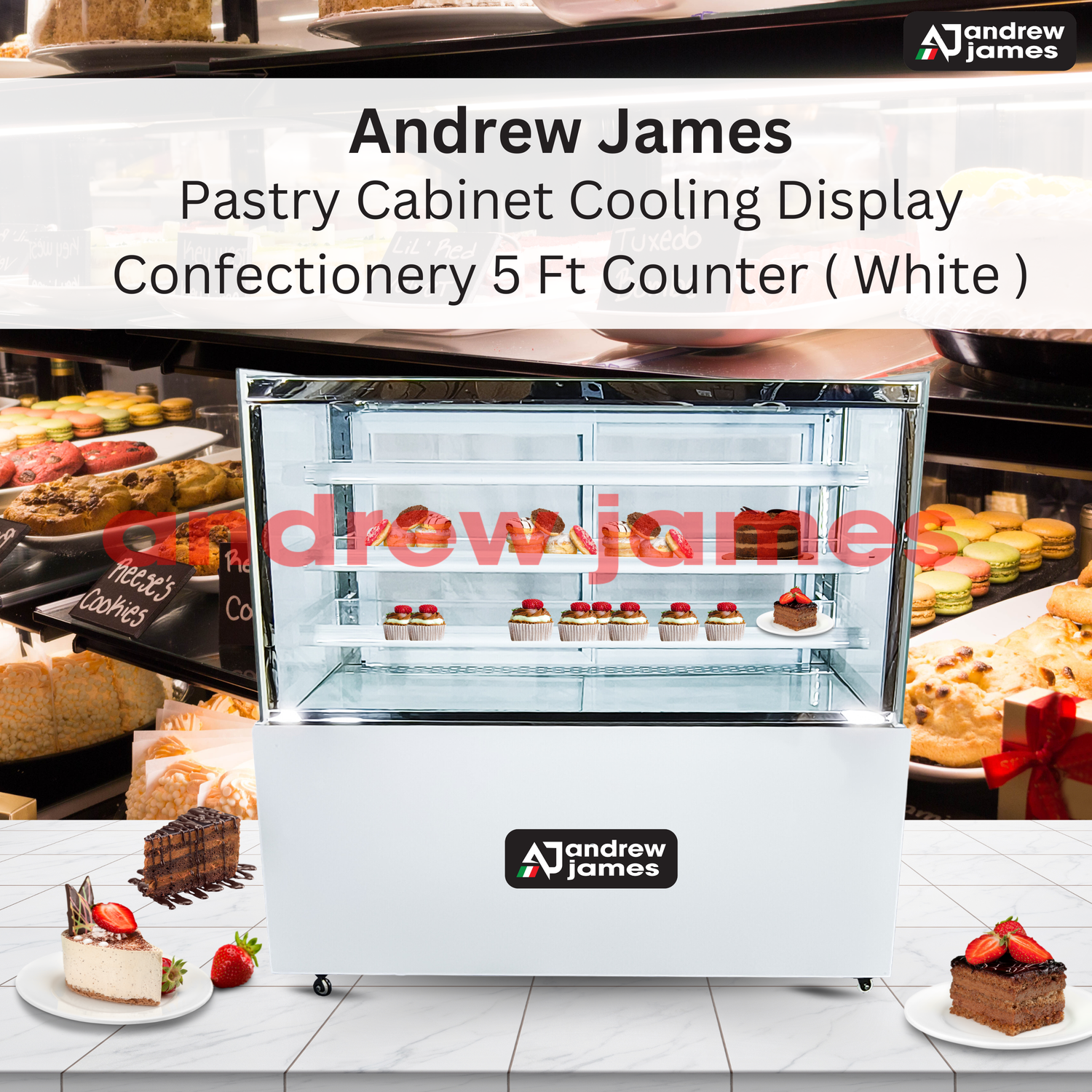 Andrew James Pastry Cooling Display 5 FT (White)