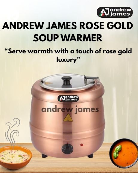 ANDREW JAMES ROSE GOLD SOUP WARMER