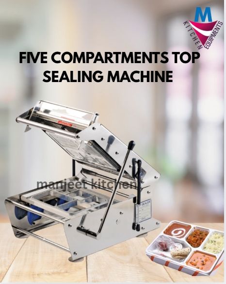 FIVE COMPARTMENTS TOP SEALING MACHINE