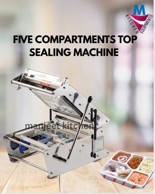 FIVE COMPARTMENTS TOP SEALING MACHINE