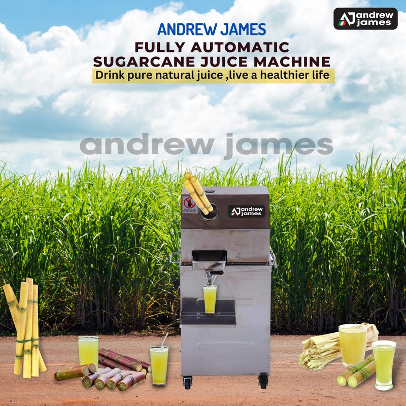 andrew james Stainless Steel 3  Ruller Sugarcane Juice Machine 1HP
