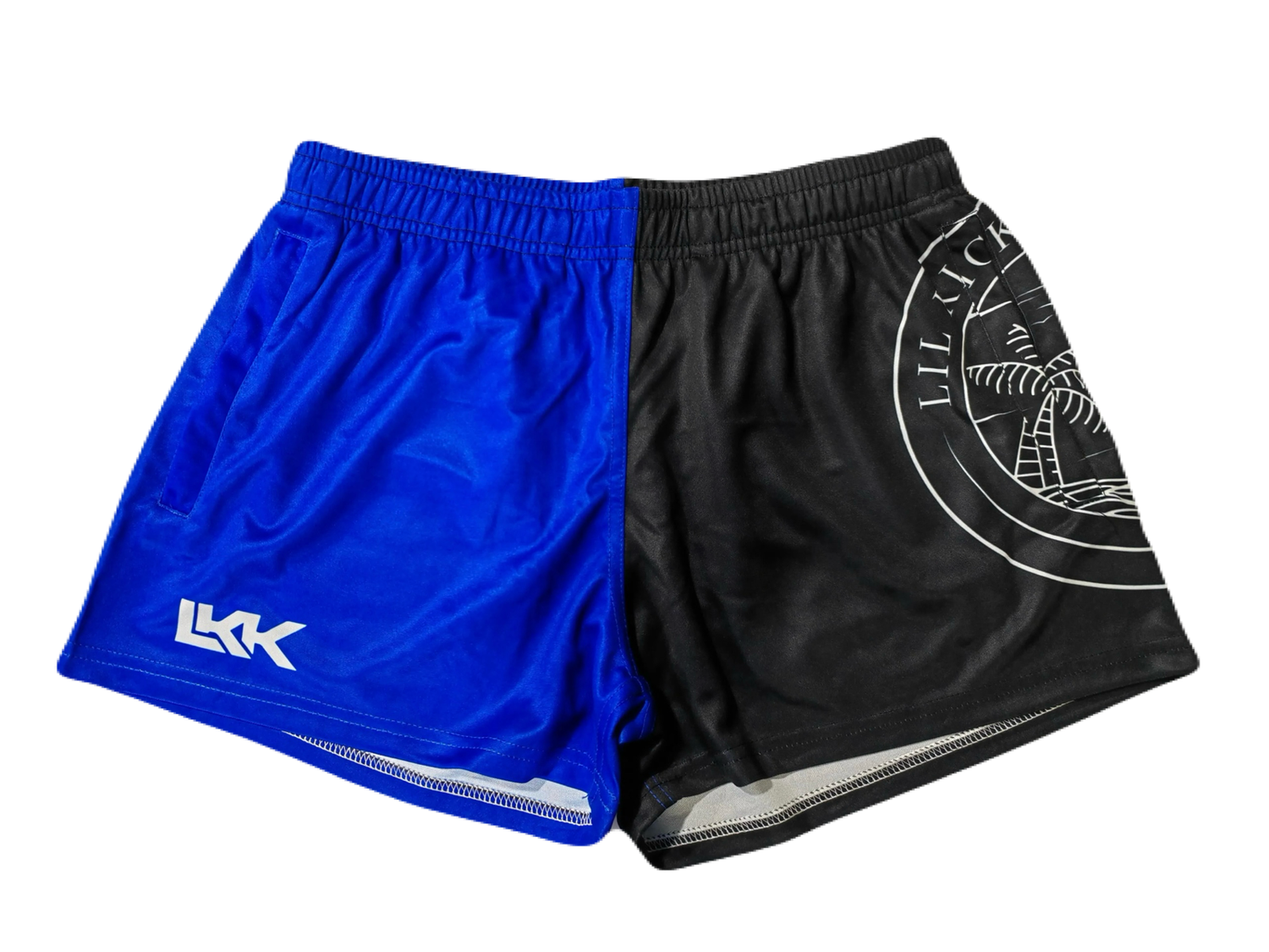 Black and Royal Blue Footy Shorts