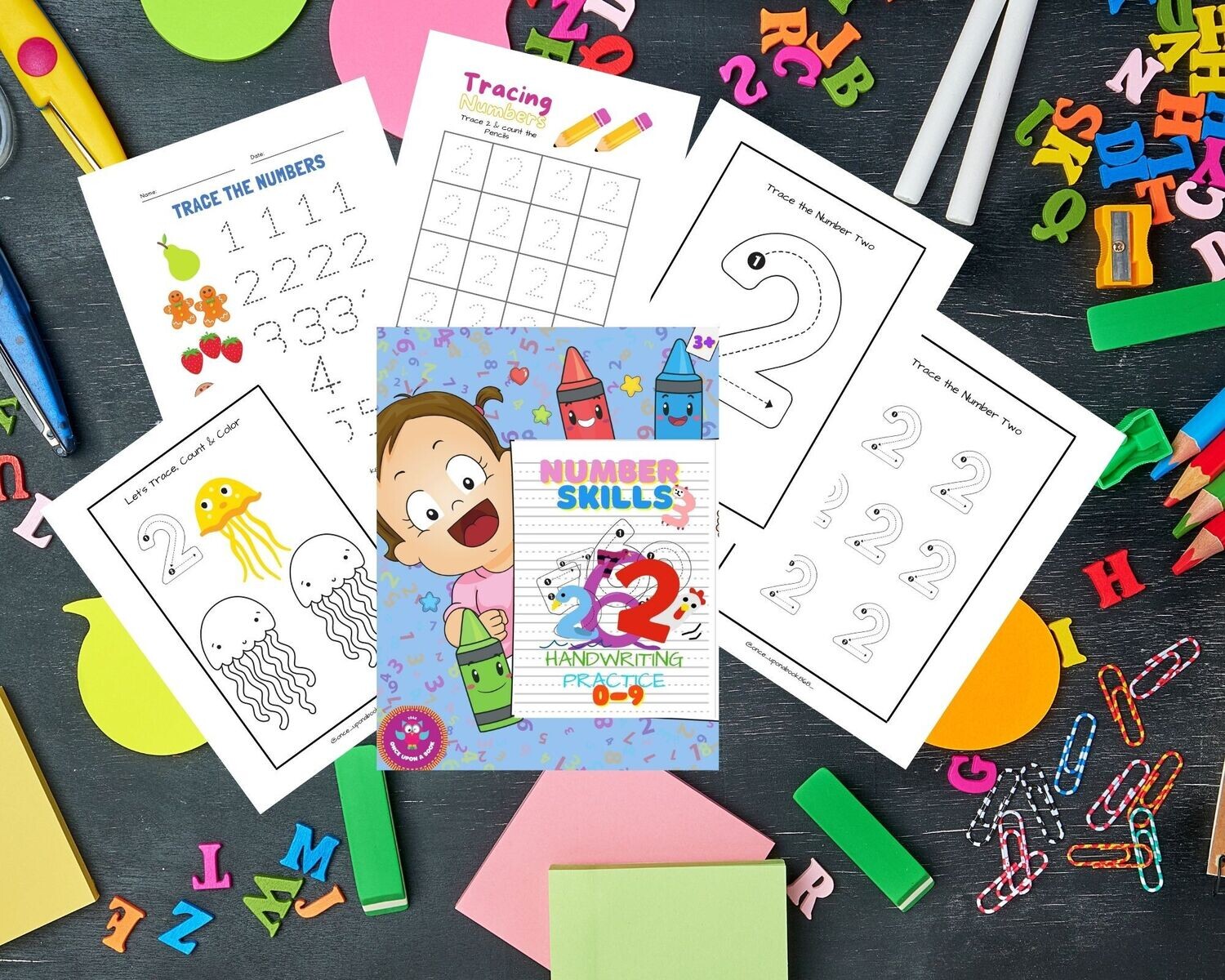 My Numbers tracing activity practice sheets