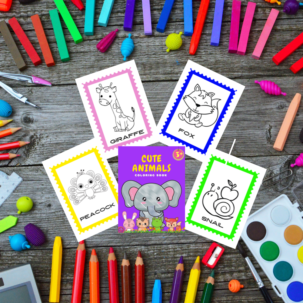 My cute animals coloring sheets