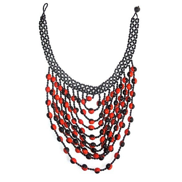 CASCADE CHOKER BEADED NECKLACE