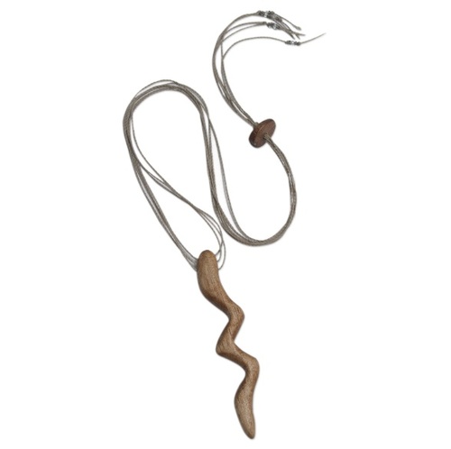 SERPENT SCULPTED WOOD NECKLACE