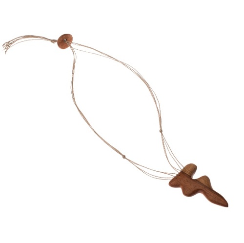 HELIX SCULPTED WOOD NECKLACE