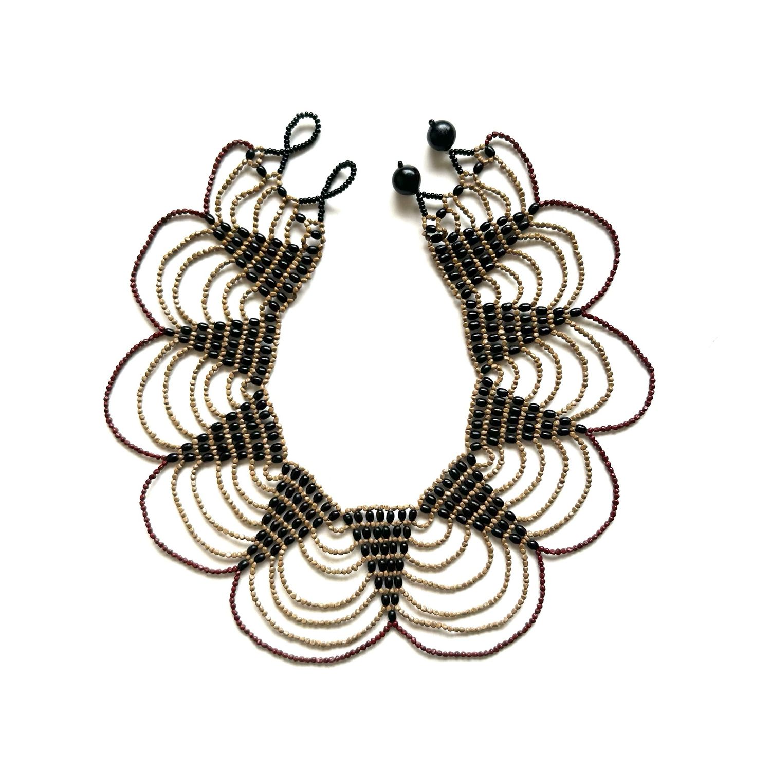 ETSA COLLAR BEADED NECKLACE NAT AUBR