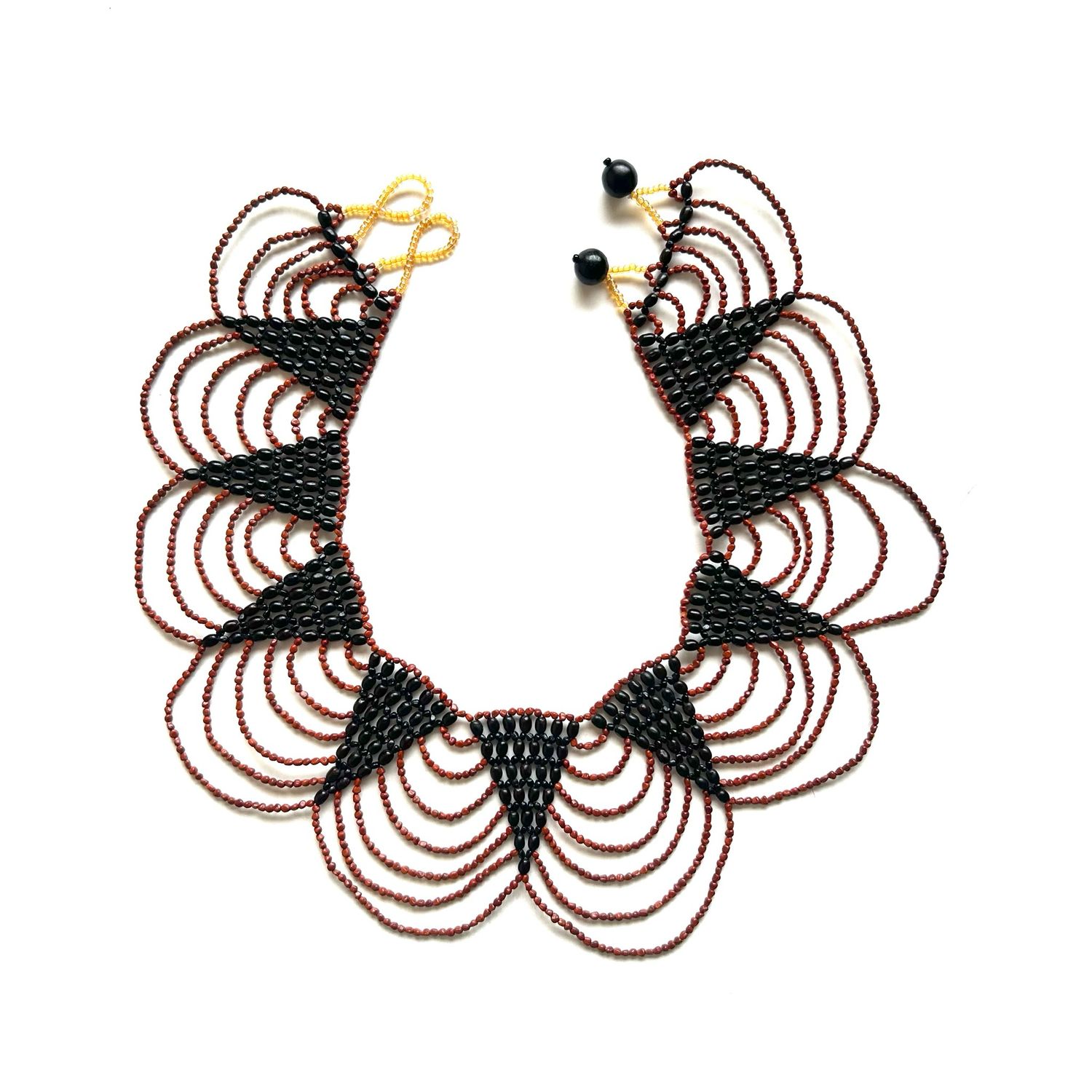 ETSA COLLAR BEADED NECKLACE ACHIOTE