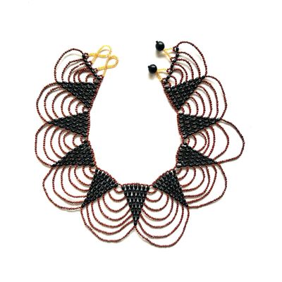 ETSA COLLAR BEADED NECKLACE ACHIOTE