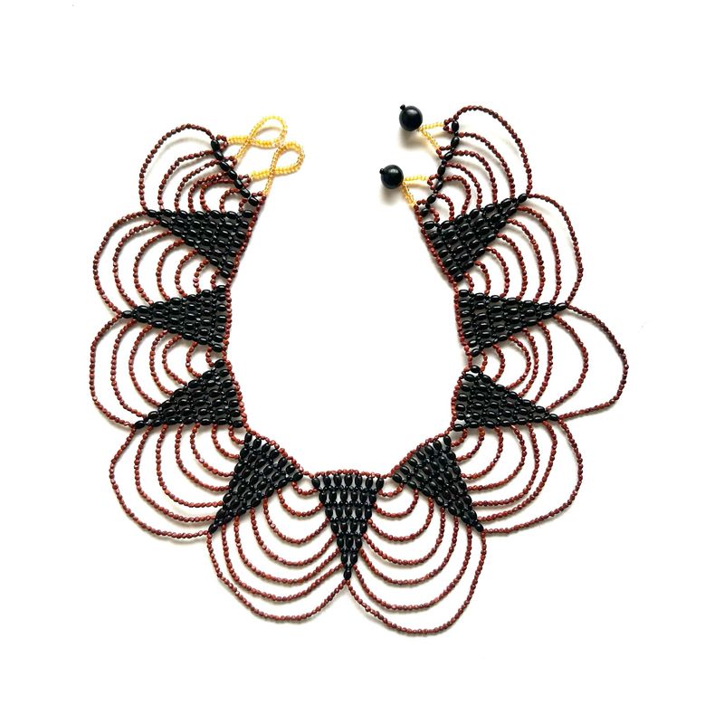 ETSA COLLAR BEADED NECKLACE ACHIOTE