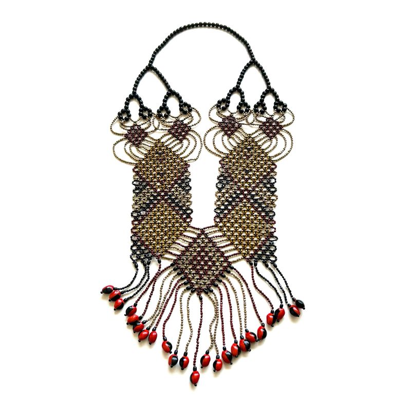AWAJUN ENKEPA BREASTPLATE BEADED DIAMOND HUAYRURO