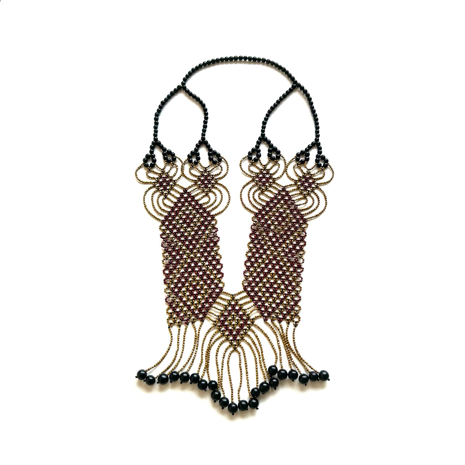 AWAJUN ENKEPA BREASTPLATE NECKLACE SIENNA NAT