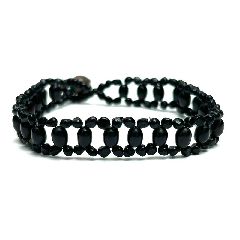 AWAJUN MINIMALIST BEADED BRACELET BLACK