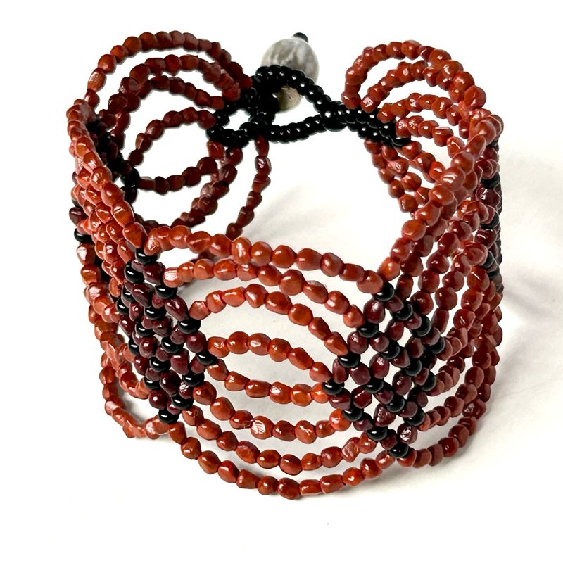 AWAJUN DIAMOND BEADED BRACELET SIENNA AUBERGINE