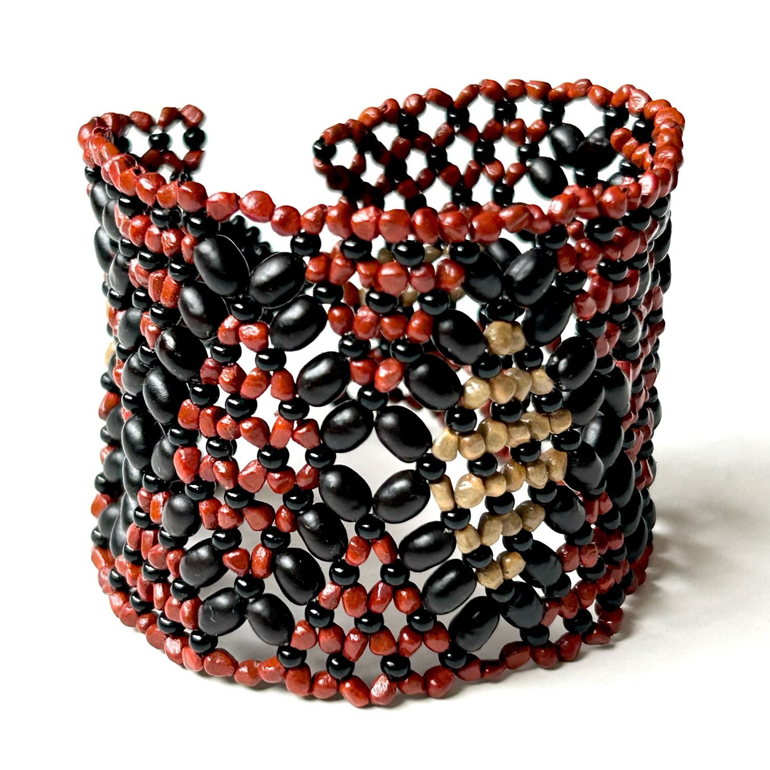 AWAJUN DIAMOND BEADED BRACELET SIENNA BLACK