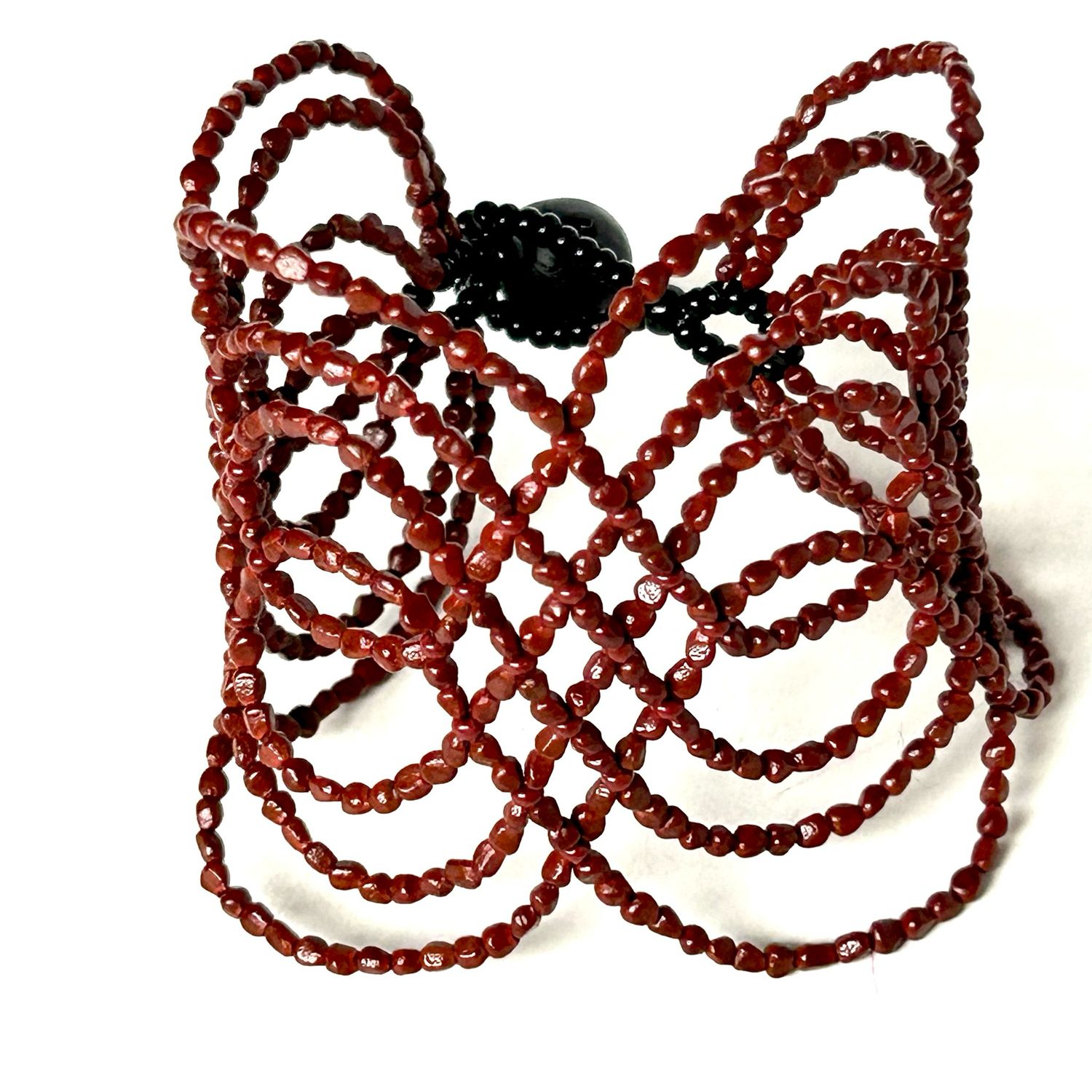 AWAJUN WAVE BEADED BRACELET RUBY