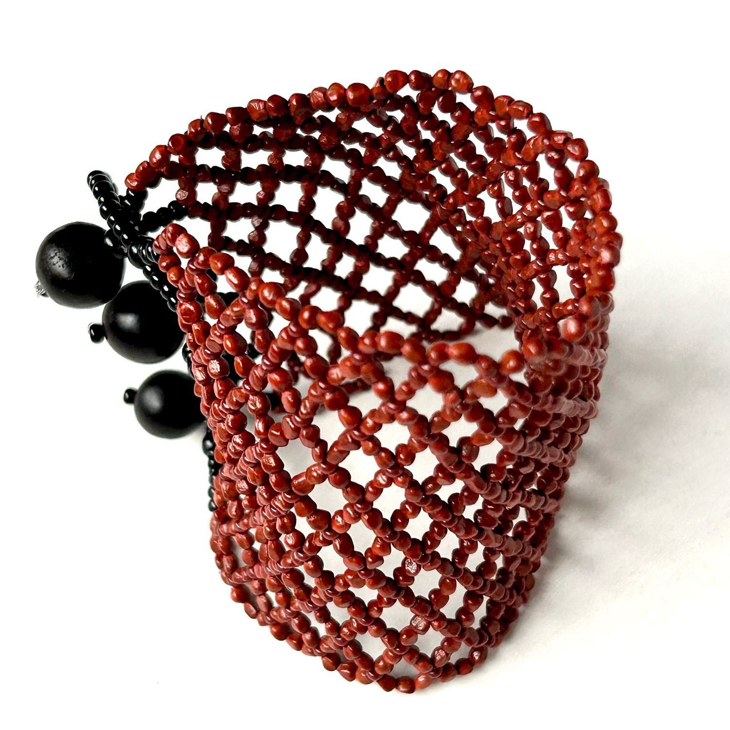 AWAJUN CUFF BEADED BRACELET SIENNA