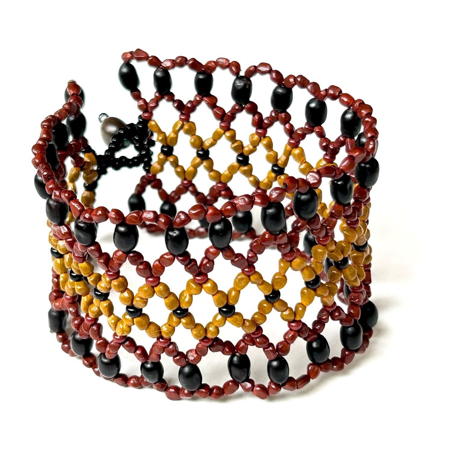 AWAJUN BEADED BRACELET TURMERIC SIENNA
