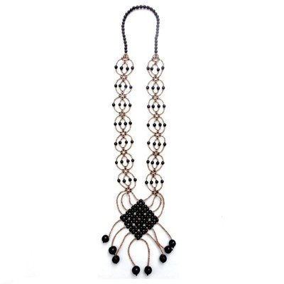 AWAJUN WOVEN BEADED NECKLACE