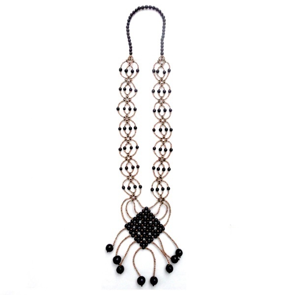 AWAJUN WOVEN BEADED NECKLACE