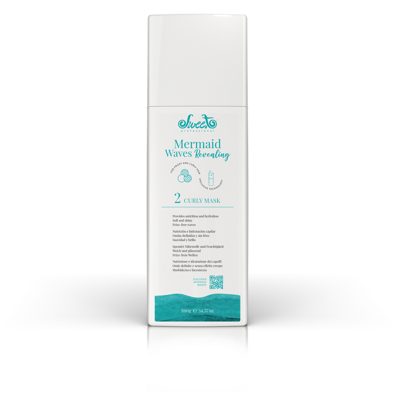 Mermaid Waves Curly Mask