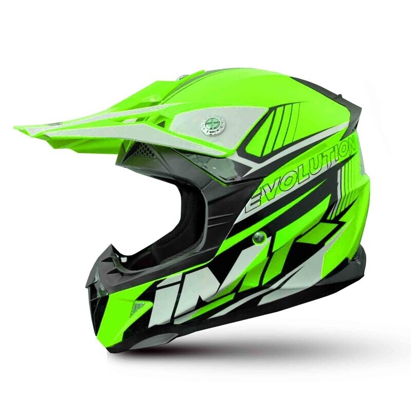 CASCO NIÑO IMR MX - VERDE FLUOR - GAMA EVOLUTION