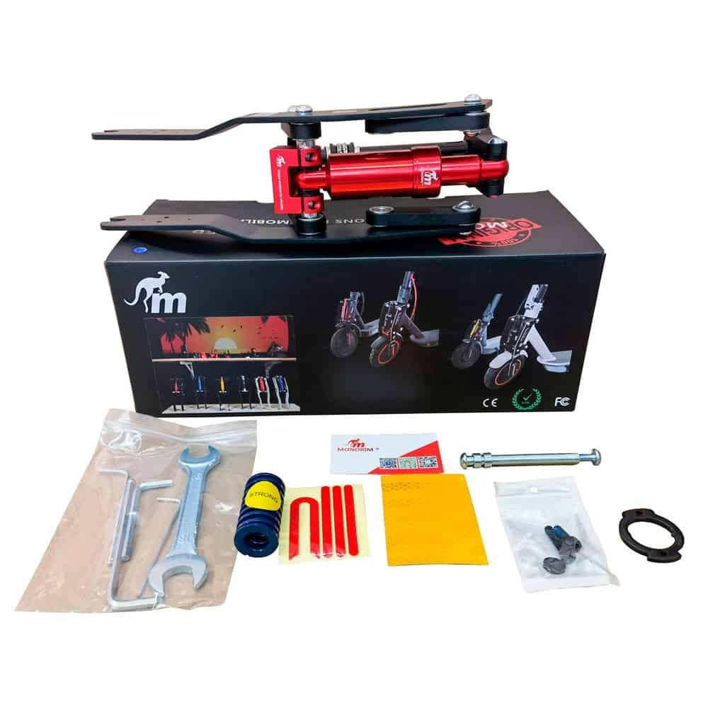 Suspensión Monorim V4 – Negro y rojo – Patinete Xiaomi