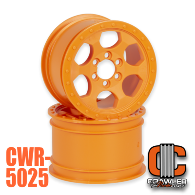 Crawler Innovations 2.2”; 1.50” WIDTH; ORANGE 6 BOLT WHEEL PAIR CWR-5025
