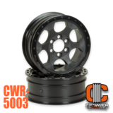 Crawler Innovations 2.2”; 1” WIDTH; BLACK; 6 BOLT WHEEL PAIR CWR-5003