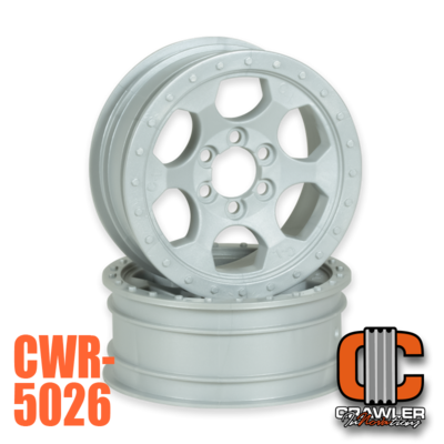 Crawler Innovations 2.2”; 1” WIDTH; SILVER; 6 BOLT WHEEL PAIR CWR-5026
