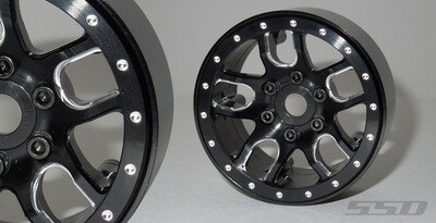 SSD 1.9&quot; Double Time Beadlock Wheels (2) (Black) SSD00142