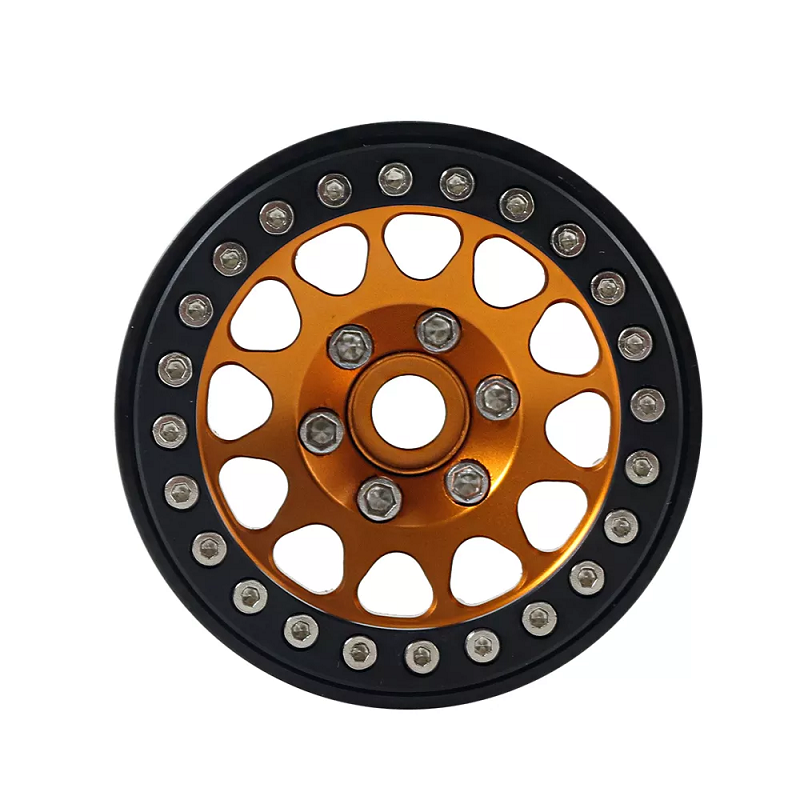 1.9 Beadlock Wheels w/ 12mm Hex (BLACK/GOLD) (4PC)