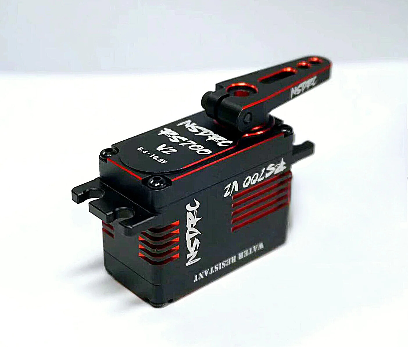NSDRC RS700 V2 SPECIAL EDITION SERVO &amp; HORN, Color: Red