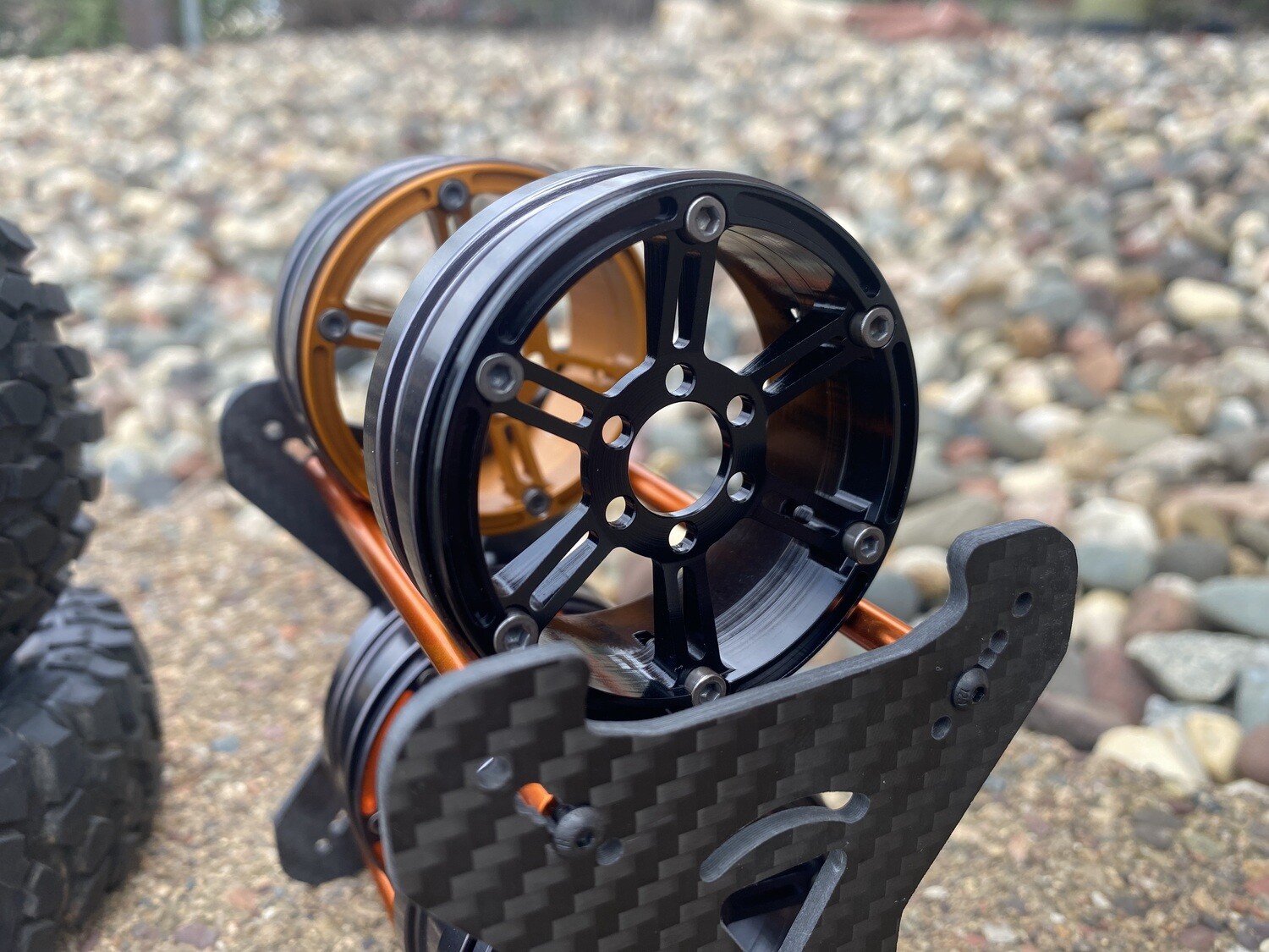 Dlux 1.9" Ultra High-Clearance Aluminum Beadlock Wheels (pair)
