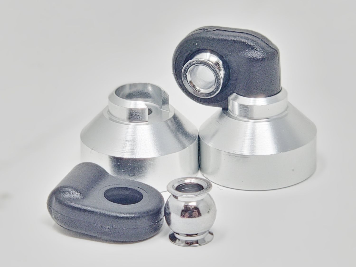 Dlux Compact Offset Caps, Color: Silver