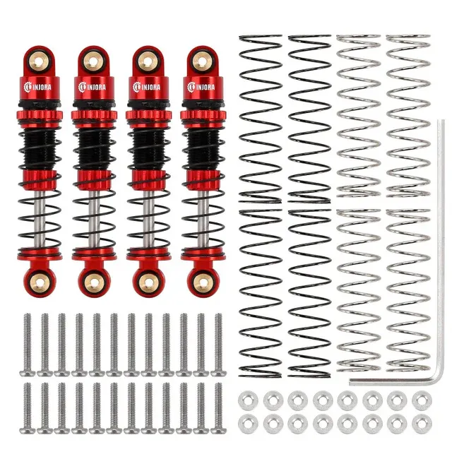 INJORA 39mm Aluminum Threaded Oil Shocks for Axial SCX24 FMS FCX24M