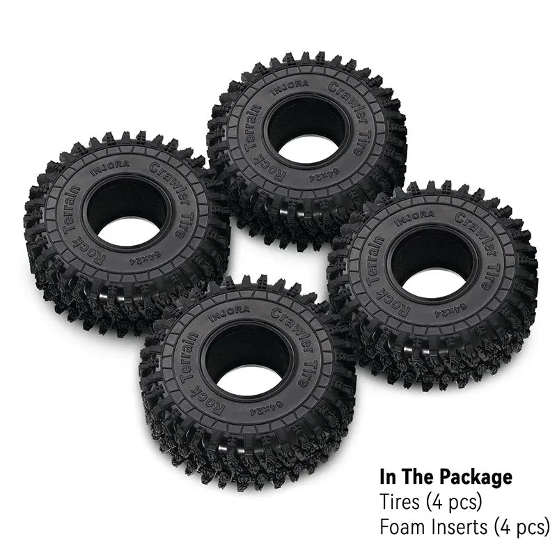 INJORA 1.0&quot; 64*24mm S5 Super Soft Sticky Rock Crawling Tires