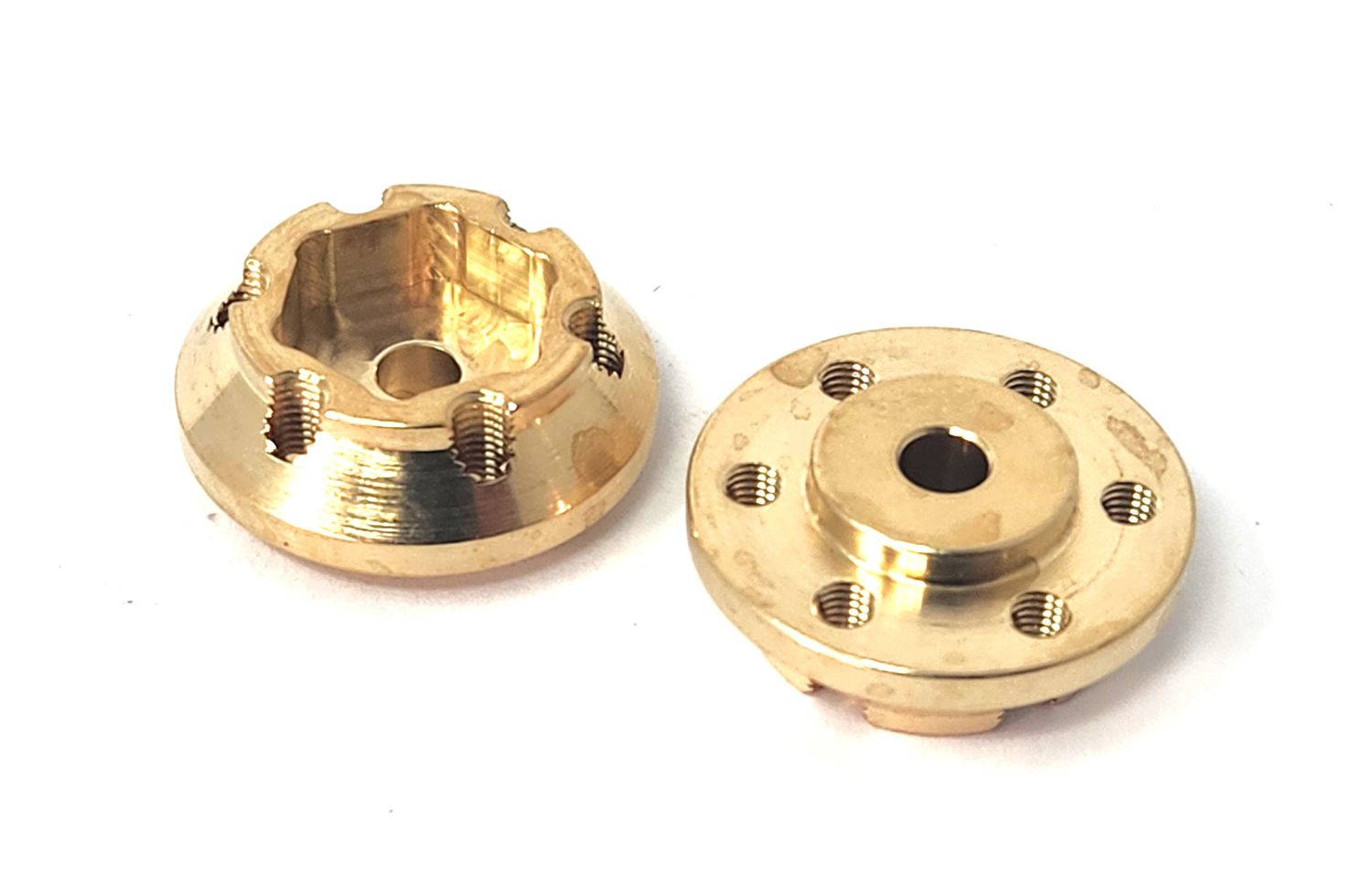 Brass Wheel Hub, 12mm Hex