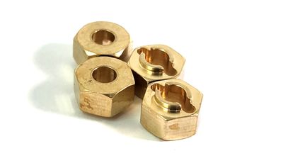 SCX24 Brass 7mm wheel hexes