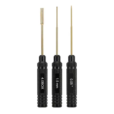 INJORA 3PCS 0.05" 1.5mm Hex &amp; 4.0mm Nut Driver Small Screwdrivers