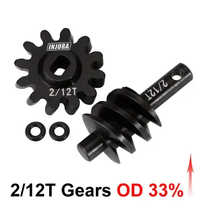 INJORA Worm Differential Axle Steel Gears  for SCX24 AX24